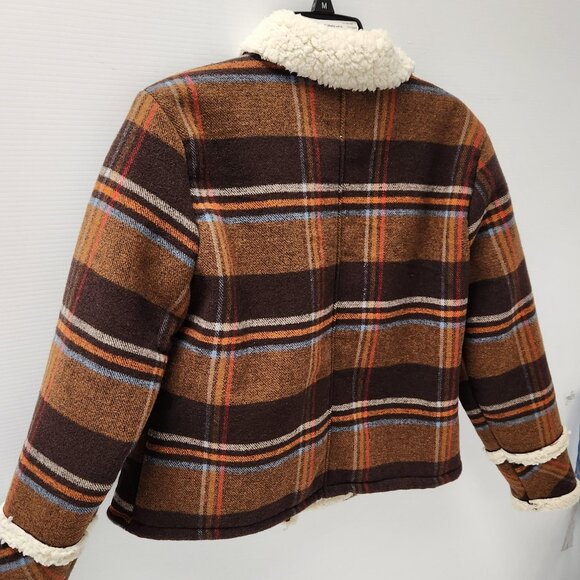 Plaid Sherpa Lined Jacket - Picture 4 of 6